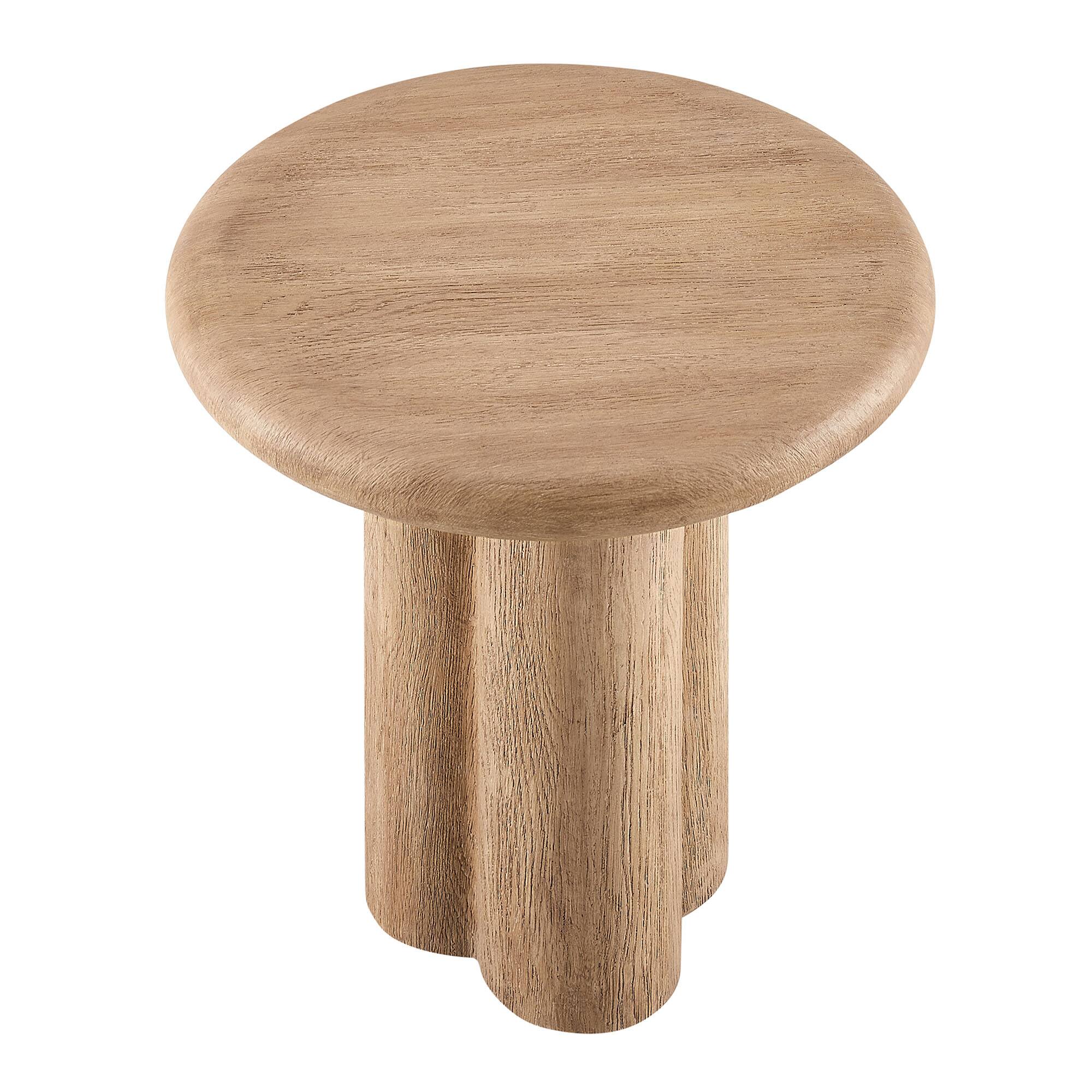 Alt View 3. Modway - Tori 20 Inch Round Indoor and Outdoor Side Table by Modway - Oak.