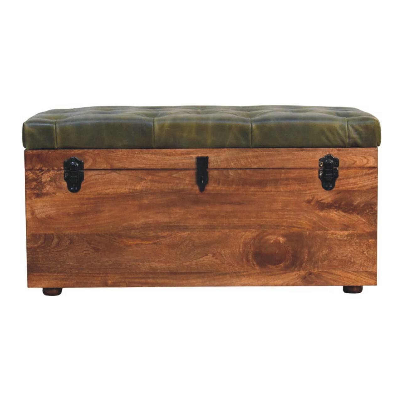 Angle. Artisan Furniture - Artisan Furniture Solid Wood Roasted Almond Storage Trunk Bench, Brown - Brown.