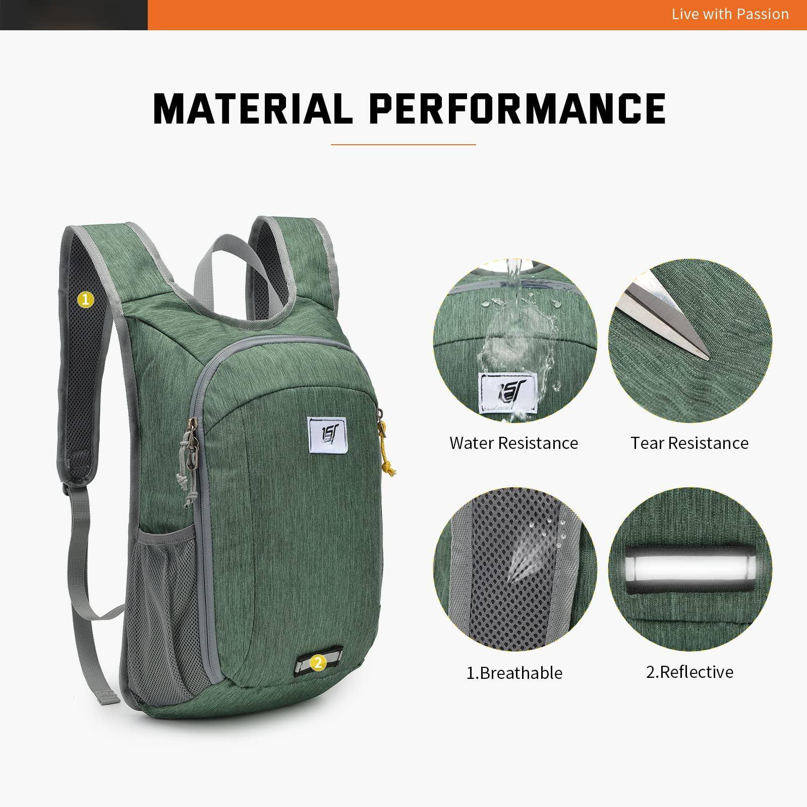 Cozy Serene Small Daypack 10l Hiking Backpack Packable Lightweight ...