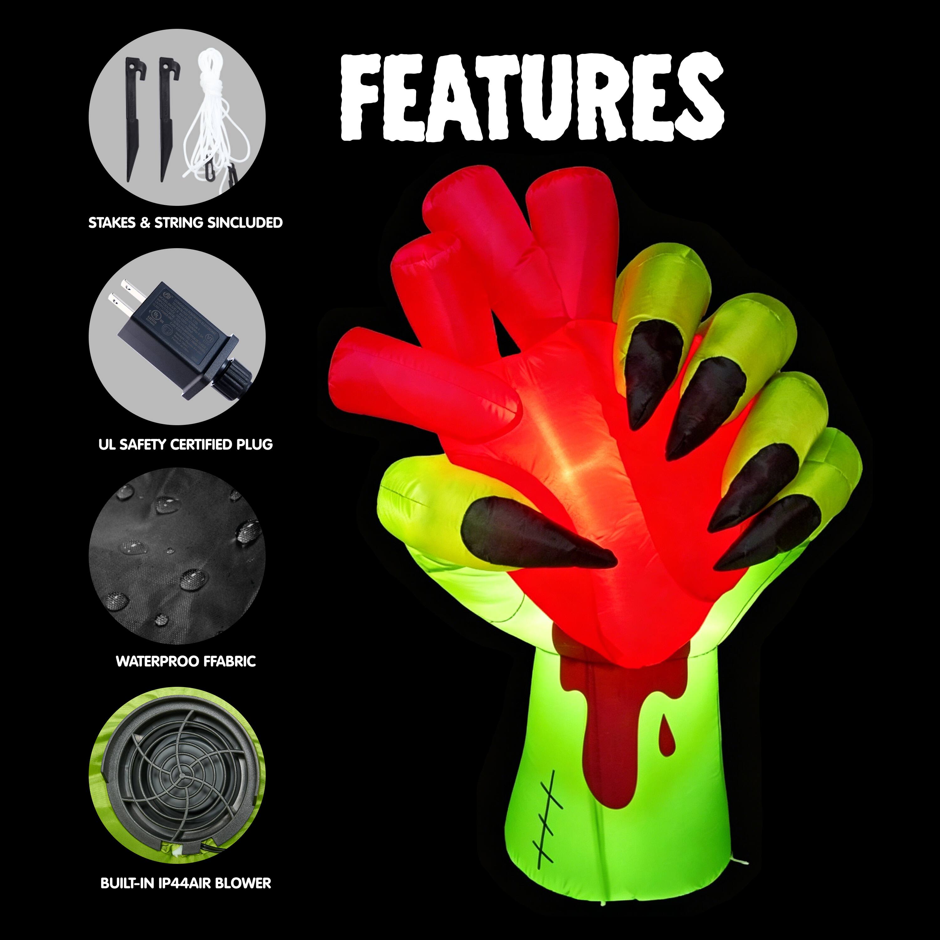 FEATURES

- STAKES & STRING INCLUDED
- UL SAFETY CERTIFIED PLUG
- WATERPROOF FABRIC
- BUILT-IN IP44 AIR BLOWER