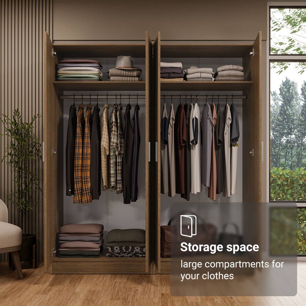 Storage space  
large compartments for your clothes