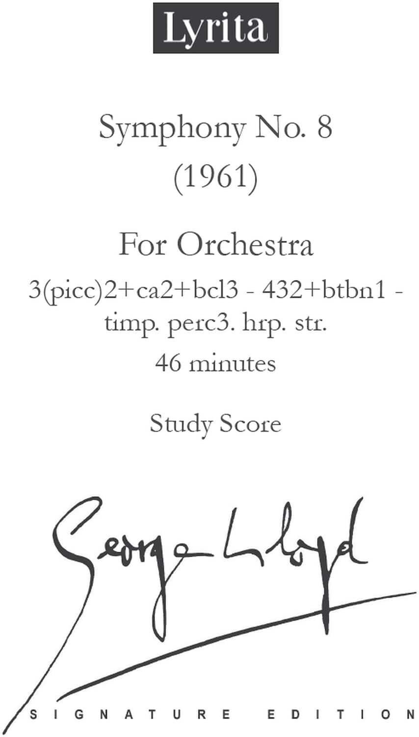 PopMarket - George Lloyd - Symphony No. 8 - Study Score - Multicolor