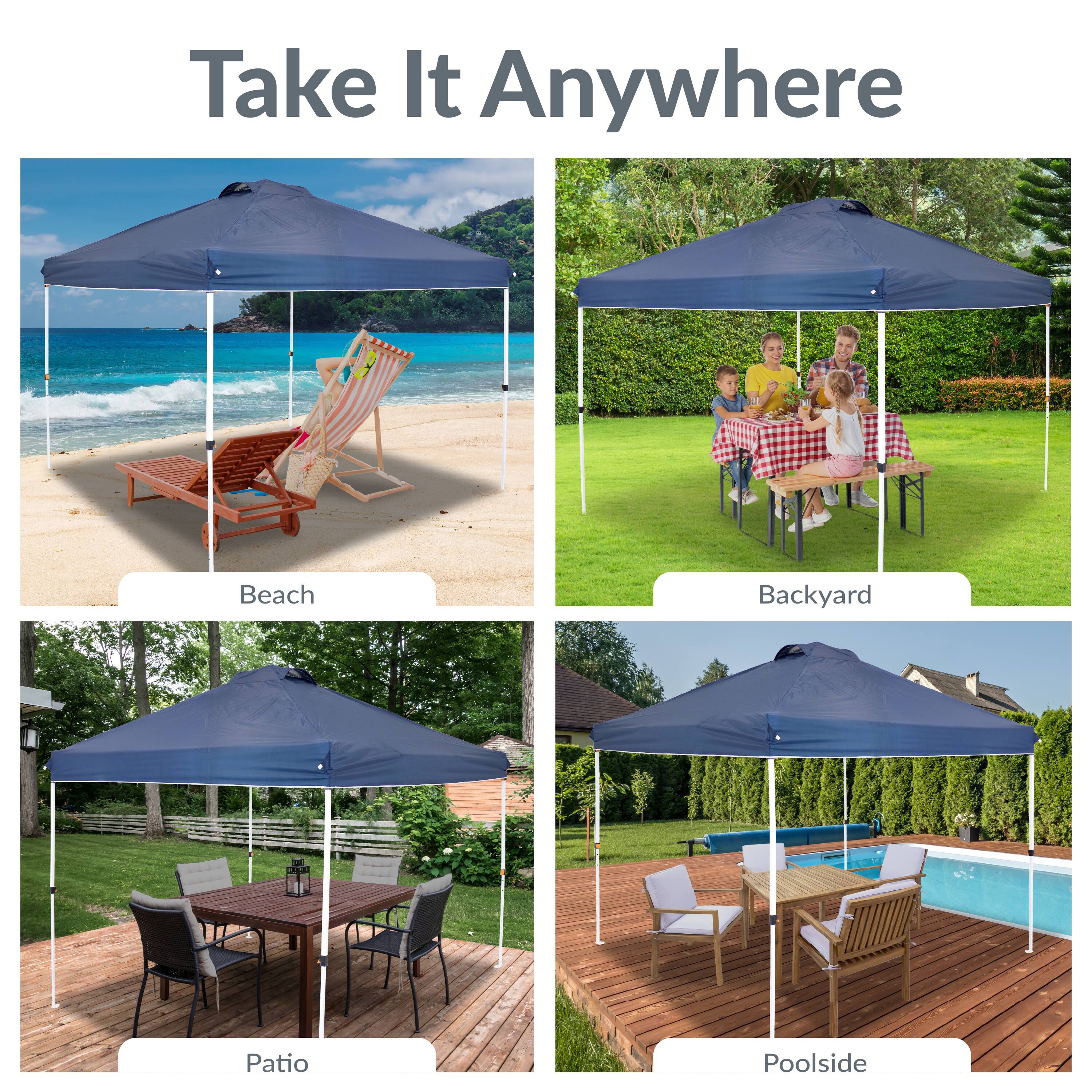 Take It Anywhere

Beach  
Backyard  
Patio  
Poolside