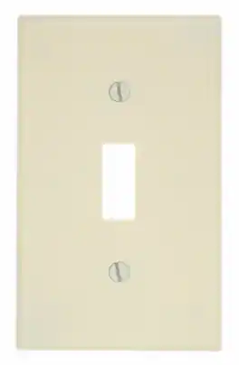 Leviton - 1 gang Thermoset Plastic Toggle Wall Plate 1 pk - Light Almond