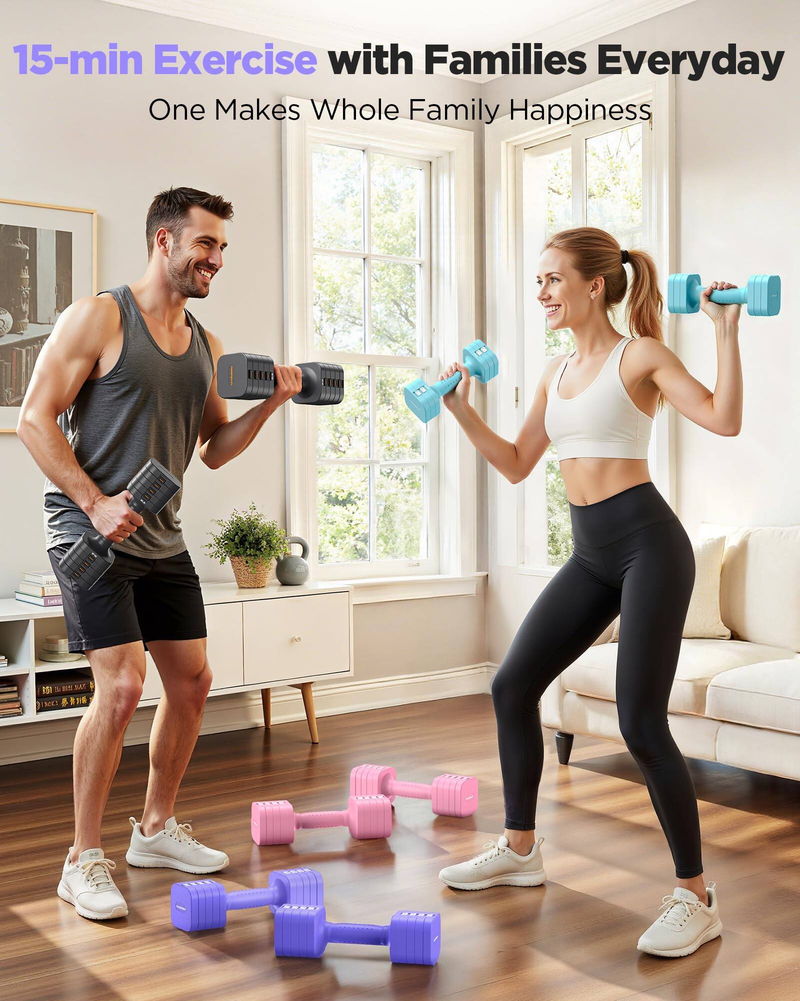 15-min Exercise with Families Everyday  
One Makes Whole Family Happiness