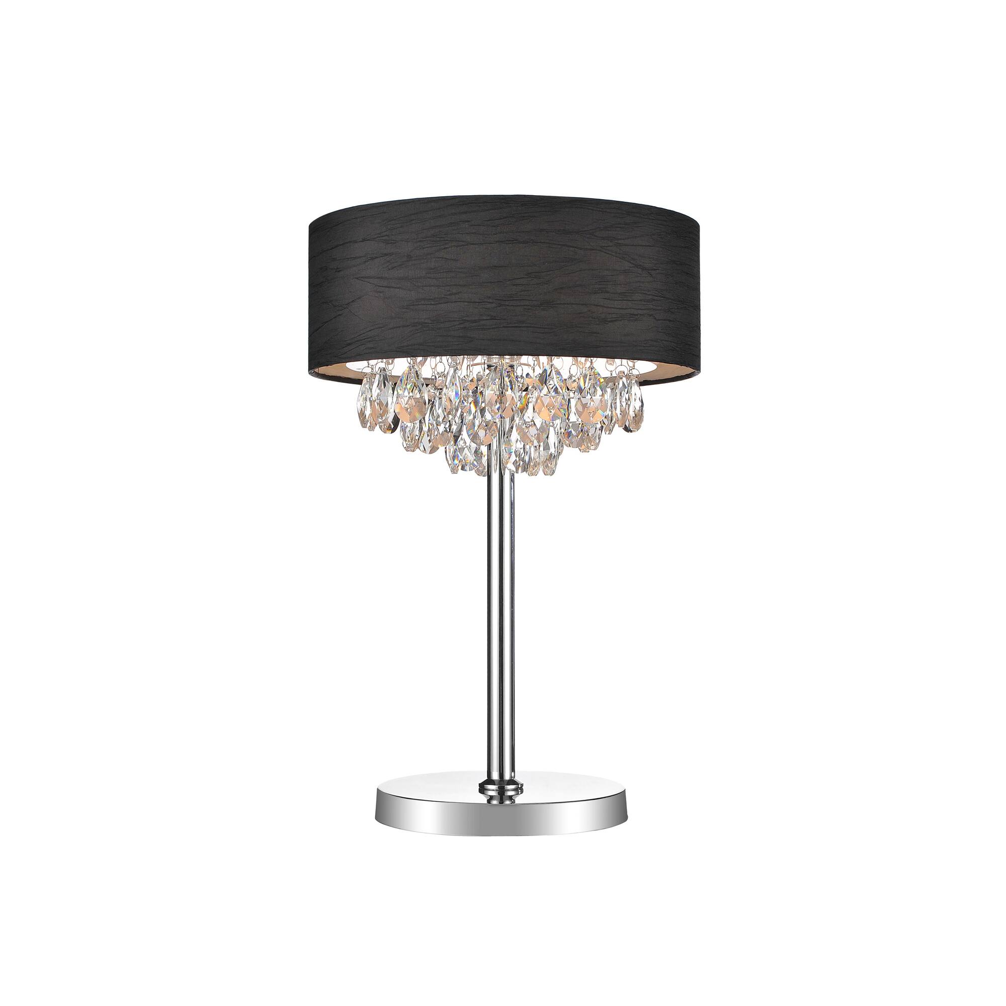Front. CWI Lighting - Dash 3 Light Table Lamp With Chrome Finish - Chrome.