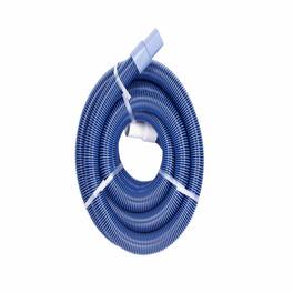 Swim Central - and White Hydro Tools Spiral Wound Vacuum Swimming Pool Hose - 30' x 1.5" - Blue