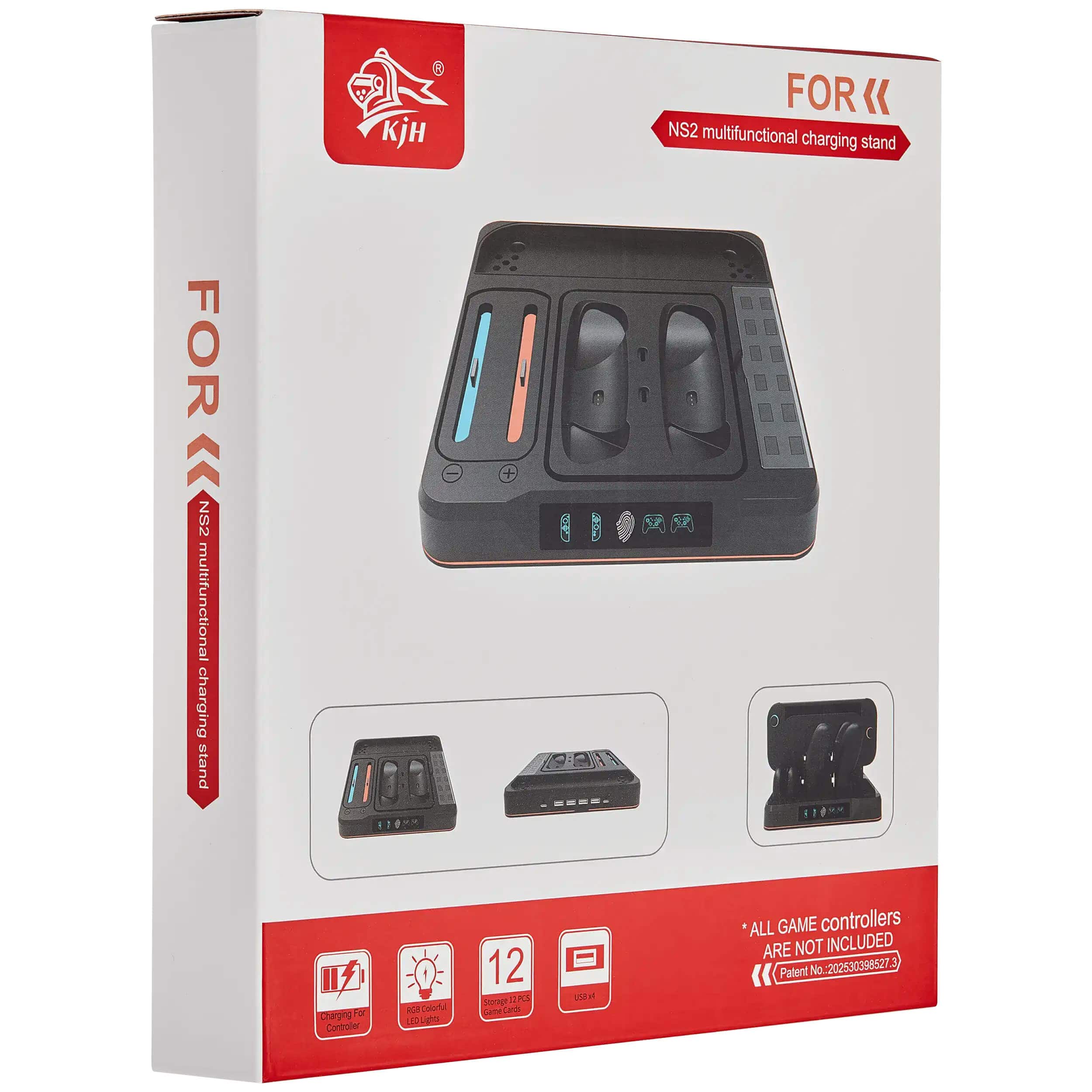 KJH - Multifunctional Charging Stand Compatible For Nintendo Switch 2 - Black