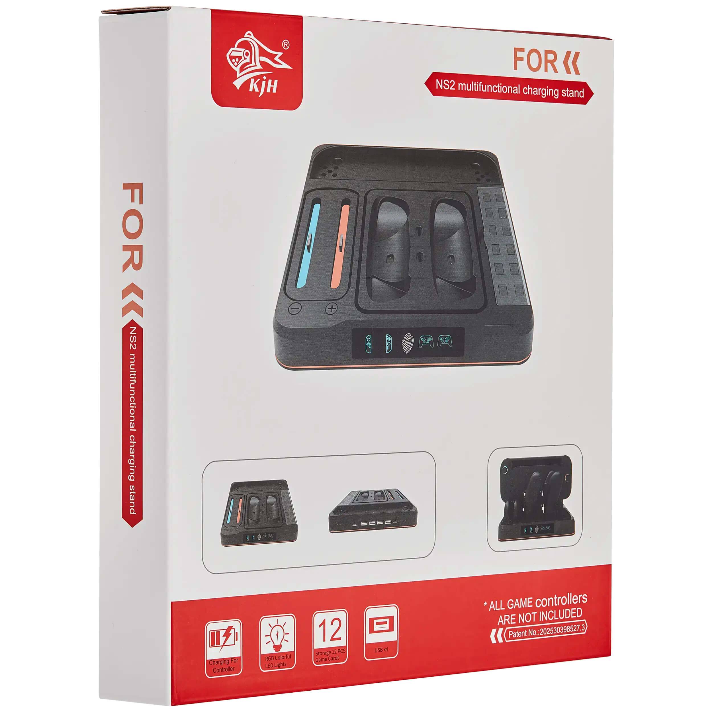 FOR NS2 multifunctional charging stand  
NS2 multifunctional charging stand  

*ALL GAME controllers ARE NOT INCLUDED  
Patent No: 20253038827