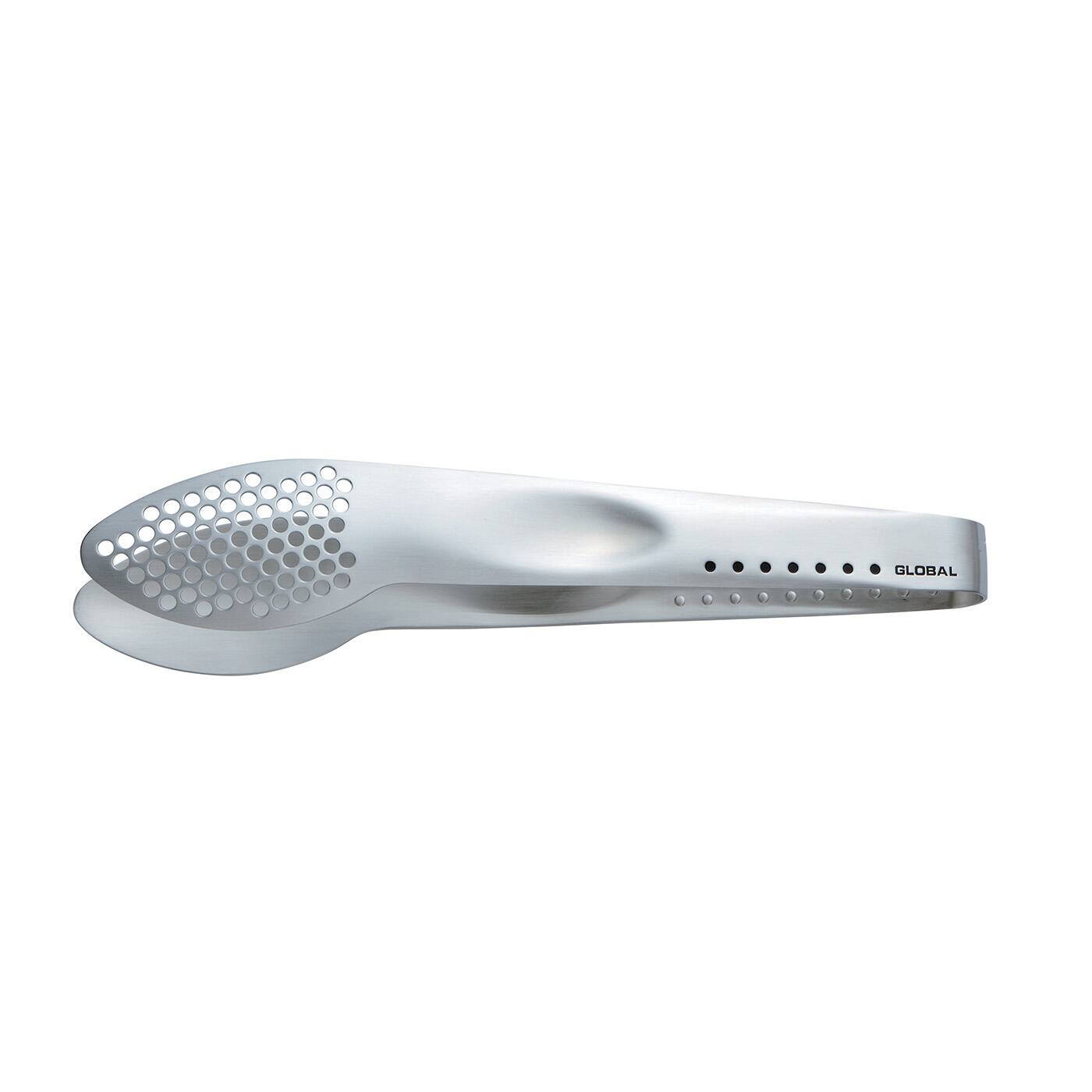 Front. Global - 9" Utility Tongs & Spoon - Silver.