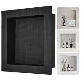 VEVOR - Shower Niche Ready for Tile 16" x 16", Single Shelf Organizer, Square Corners Wall-inserted Niche Recessed - Black