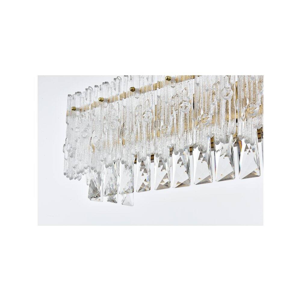 Alt View 1. Elegant Lighting - Emilia 27 inch Wall Sconce in Satin Gold - Satin Gold And Clear.