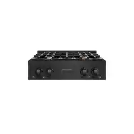 ZLINE - 30 in. Classic Gas Rangetop with 4 Burners and Porcelain Cooktop in Black Stainless Steel (RTB2-30) - Black Stainless Steel