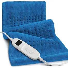 MOVSSOU - Heating Pad Temperature Control Machine Washable with Timer 33"x17" - dark blue