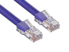 Cable Leader - Cat 6 Ethernet Cable, Non-Booted 24 AWG RJ45 Patch, Gigabit for Patch Panel, Switch, Server Rack, Router - Purple