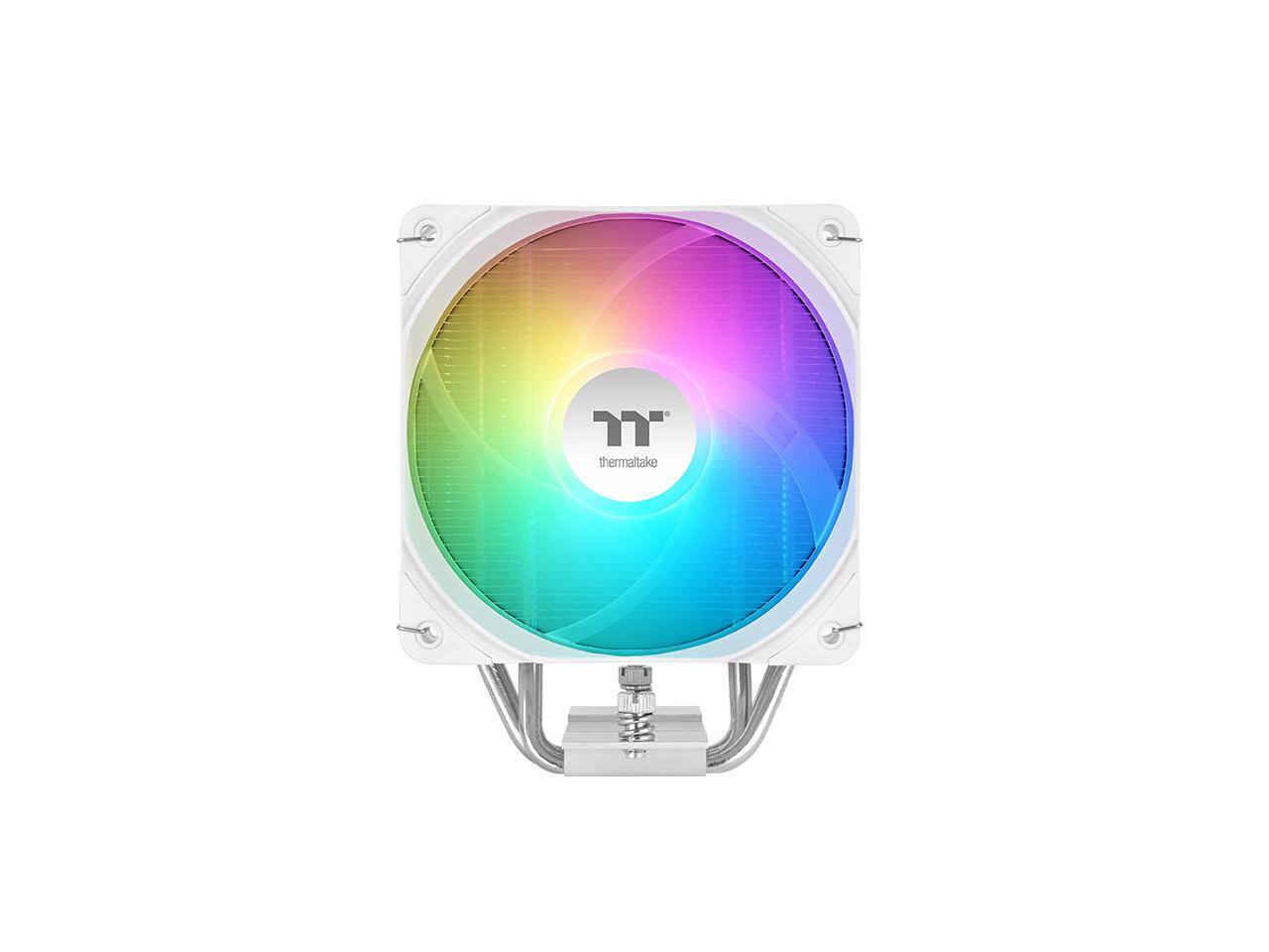 Alt View 1. Thermaltake - Thermaltake UX400 ARGB White Cooler, 4x6mm Cu Pipes, 120mm PWM Fan, 700-1800 RPM, Intel/AMD, 240W TDP, CL-P143-AL12SW-A - White.