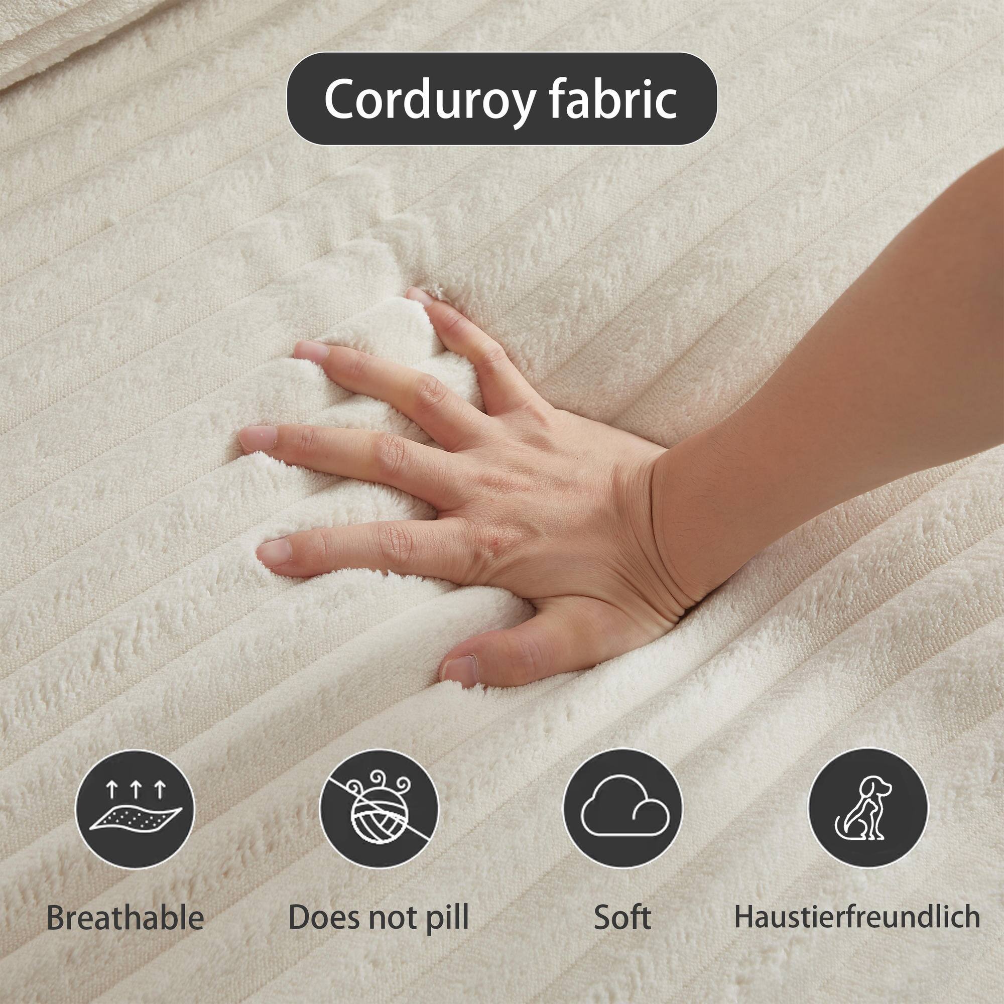 Corduroy fabric

- Breathable
- Does not pill
- Soft
- Haustierfreundlich