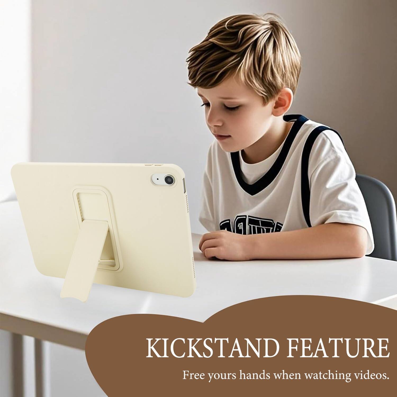 KICKSTAND FEATURE  
Free your hands when watching videos.