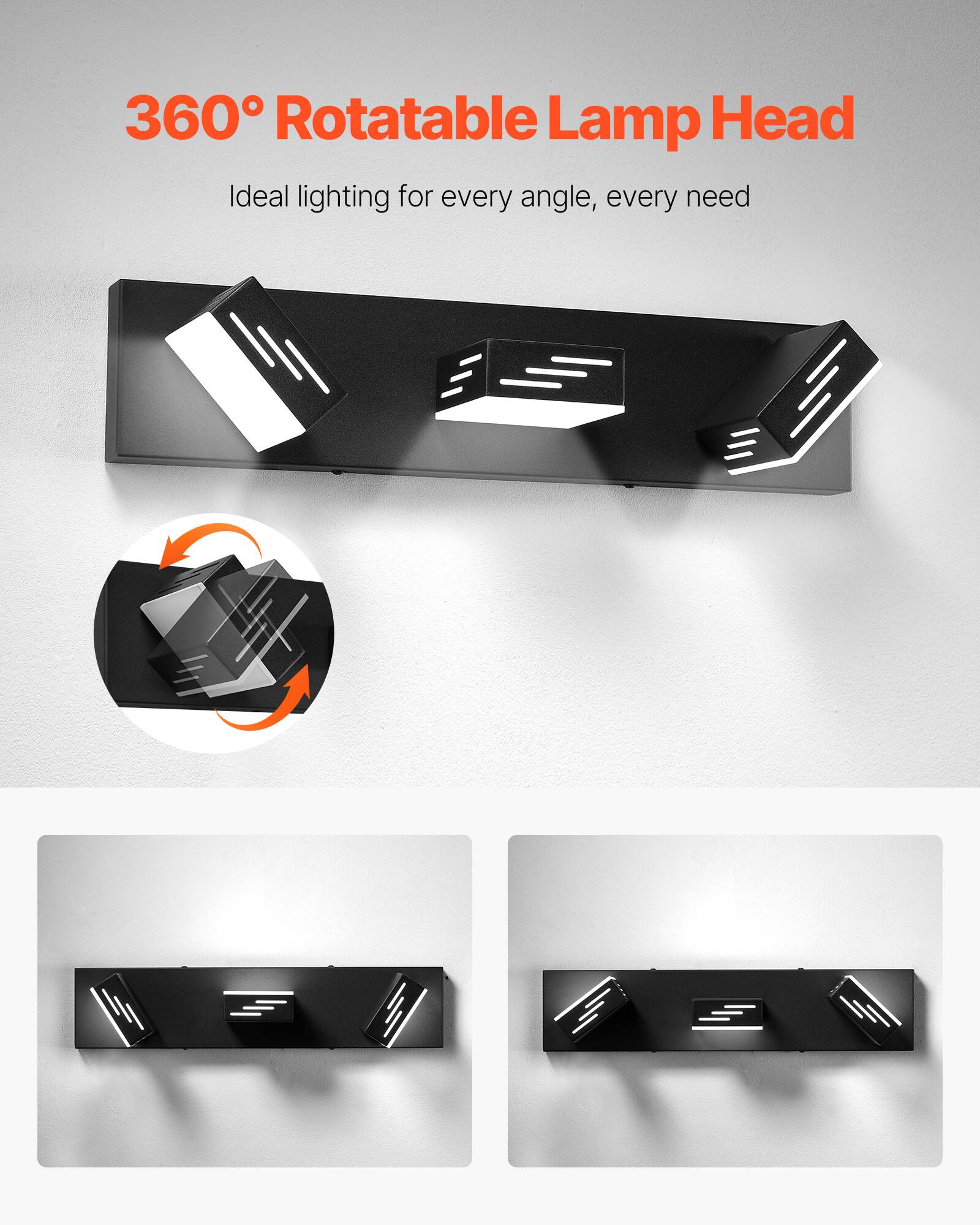 360° Rotatable Lamp Head
Ideal lighting for every angle, every need