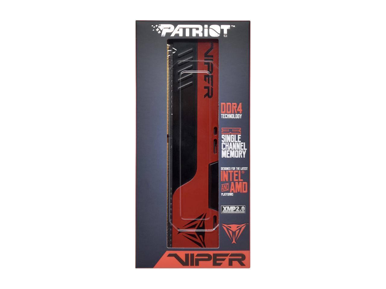 PATRIOT  
NIPER  
DDR4 TECHNOLOGY  
SINGLE CHANNEL MEMORY  
DESIGNED FOR THE LATEST INTEL AND AMD PLATFORMS  
XMP2.0