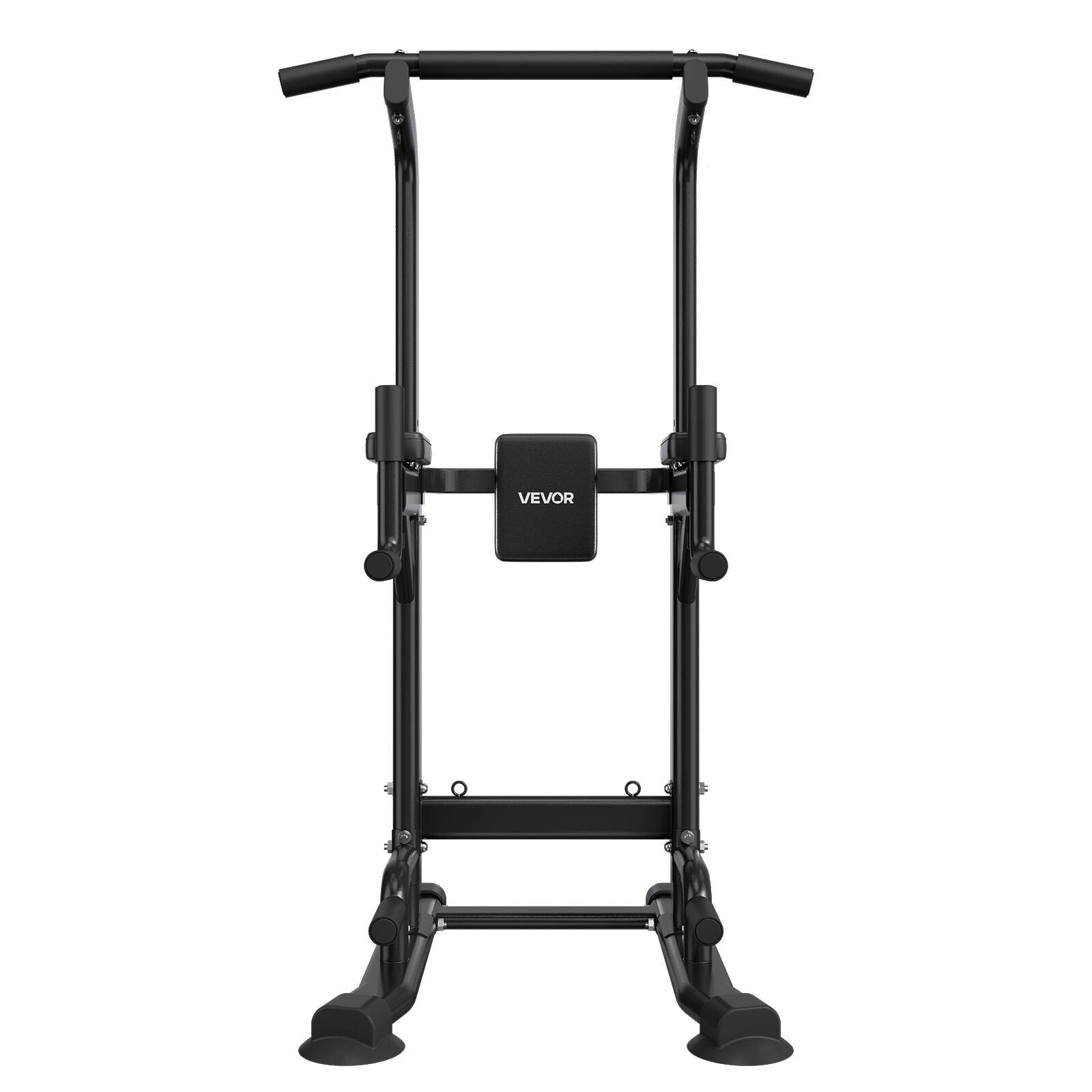 Alt View 5. VEVOR - Pull Up Bar, 330 LBS Power Tower Dip Station, Workout Dip Station with H-Shaped Stable Base & Back Pad - Black.