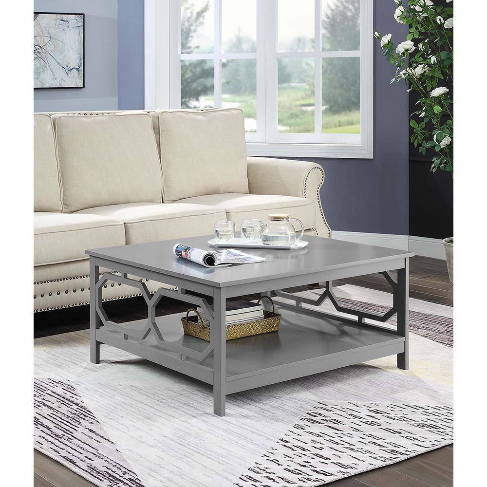 Back. Convenience Concepts - Omega Square 36" Coffee Table - Gray.