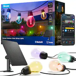 Govee - Outdoor Solar String Lights - Black