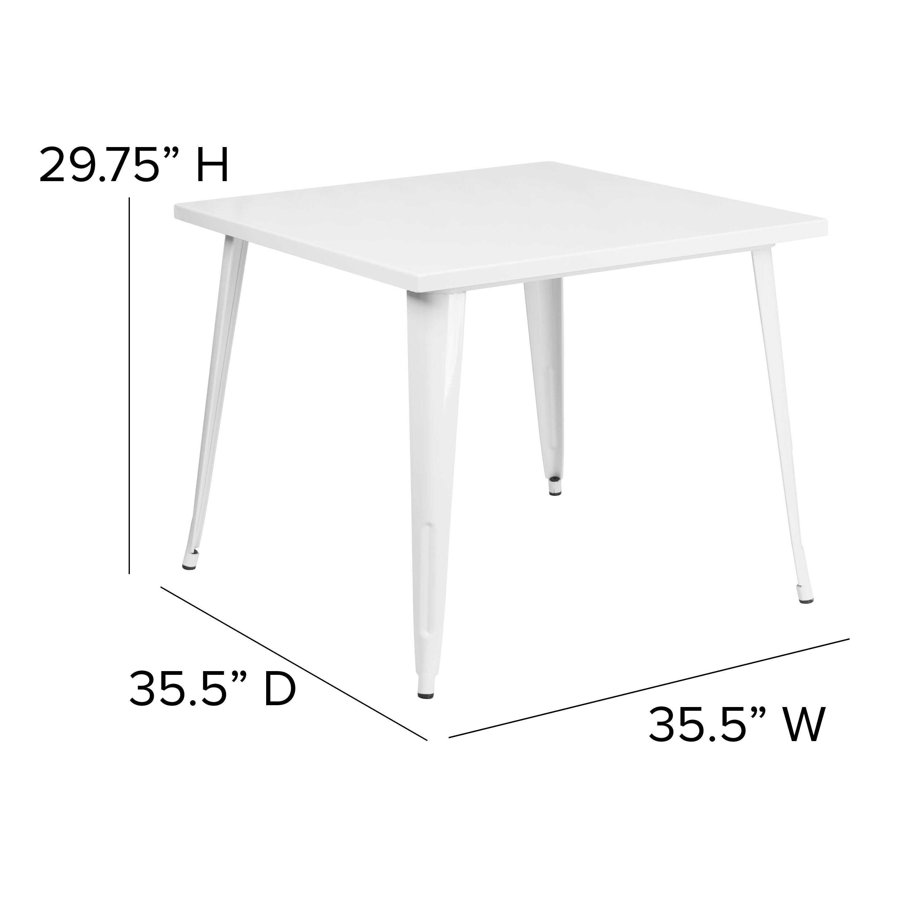 29.75" H  
35.5" D  
35.5" W
