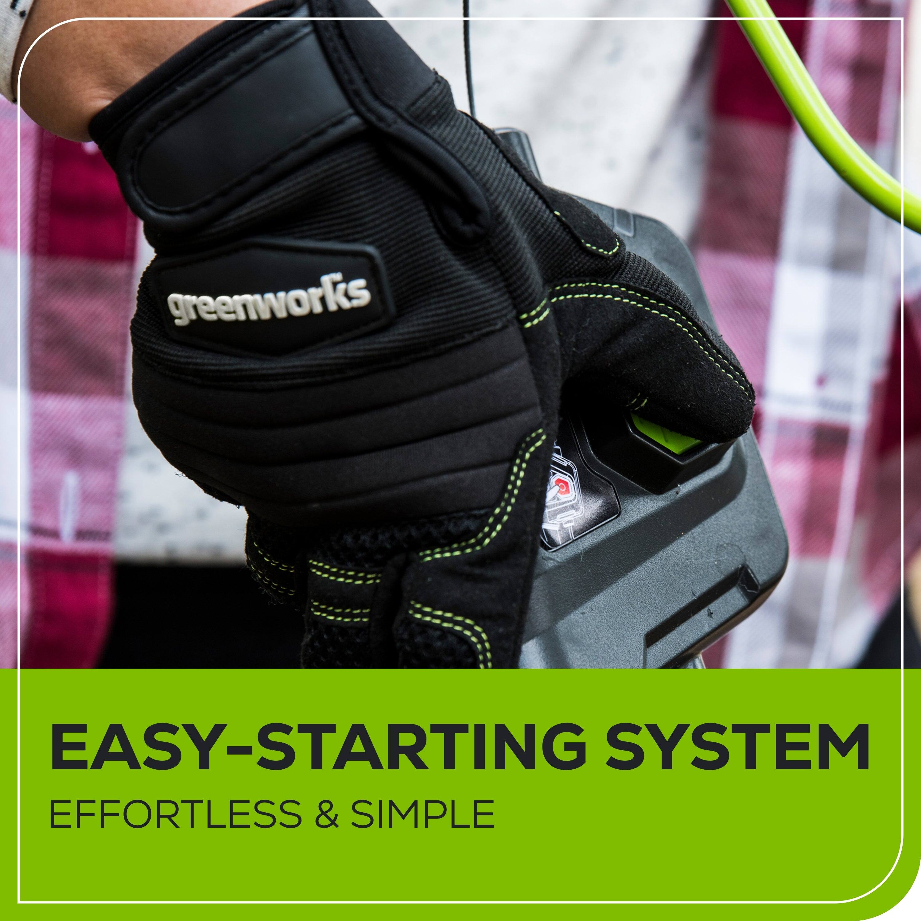 greenworks  
EASY-STARTING SYSTEM  
EFFORTLESS & SIMPLE