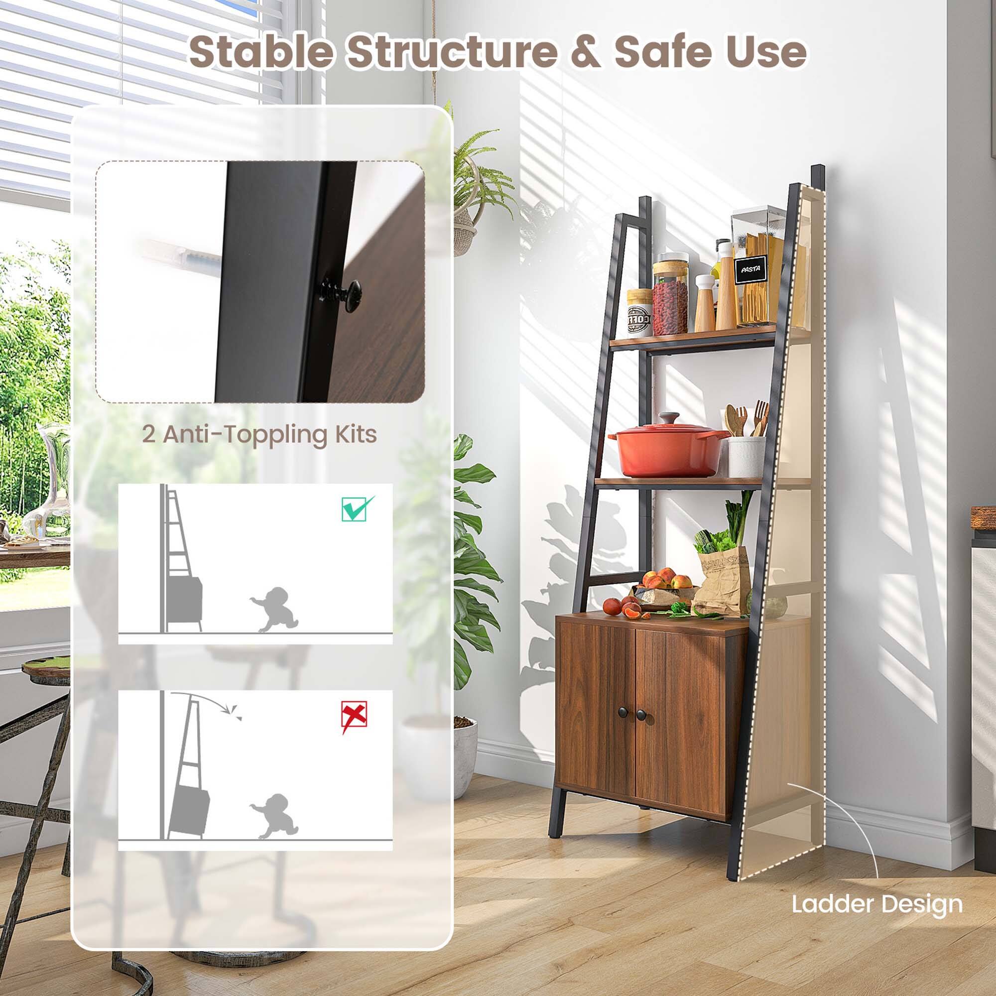 Stable Structure & Safe Use - 2 Anti-Toppling Kits - Ladder Design