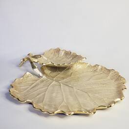 Jiallo - Stainless Steel Leaf chip and dip - Gold
