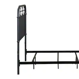 Liberty Furniture Industries - Vintage Series Full Metal Headboard - Navy in Distressed Metal - Black