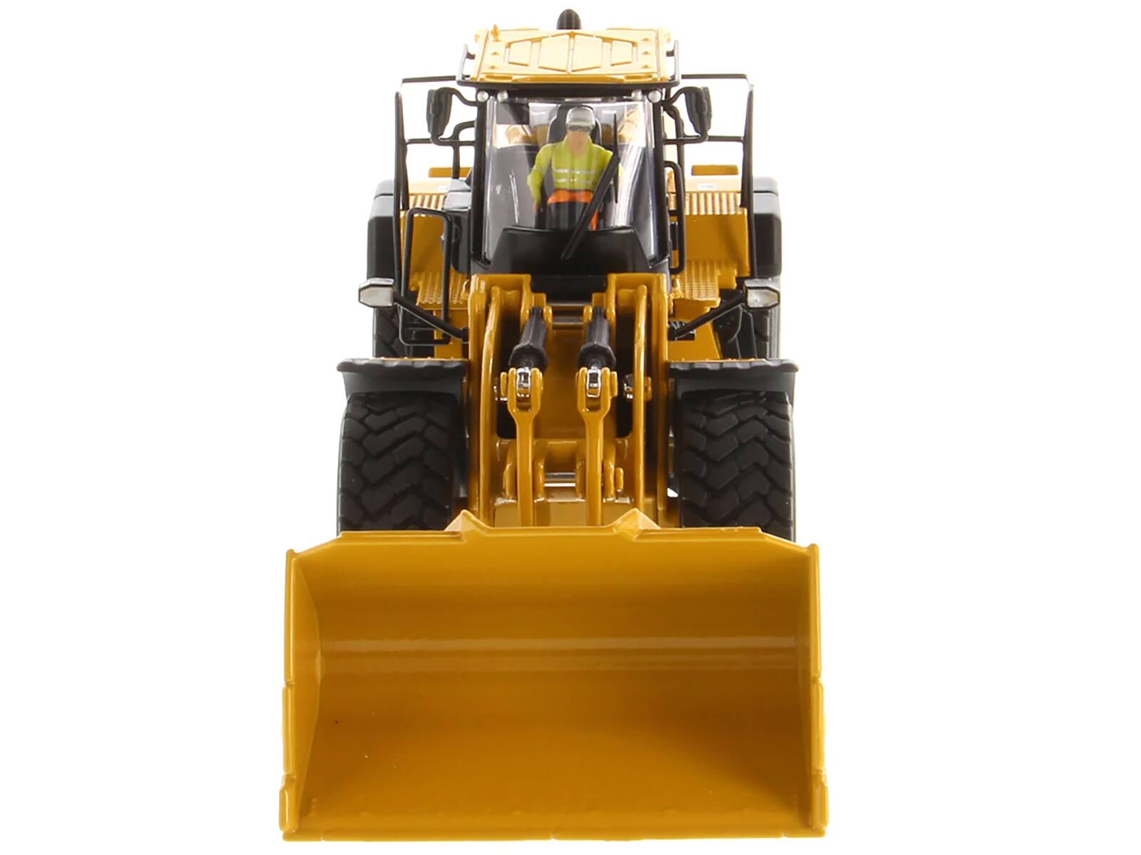 Alt View 7. Diecast Masters - CAT Caterpillar 982 XE Wheel Loader Yellow with Operator "High Line Series" 1/50 Diecast Model by Diecast Masters.