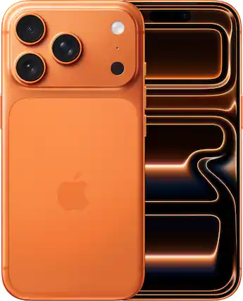 Front. Apple - iPhone 17 Pro 256GB - Cosmic Orange.