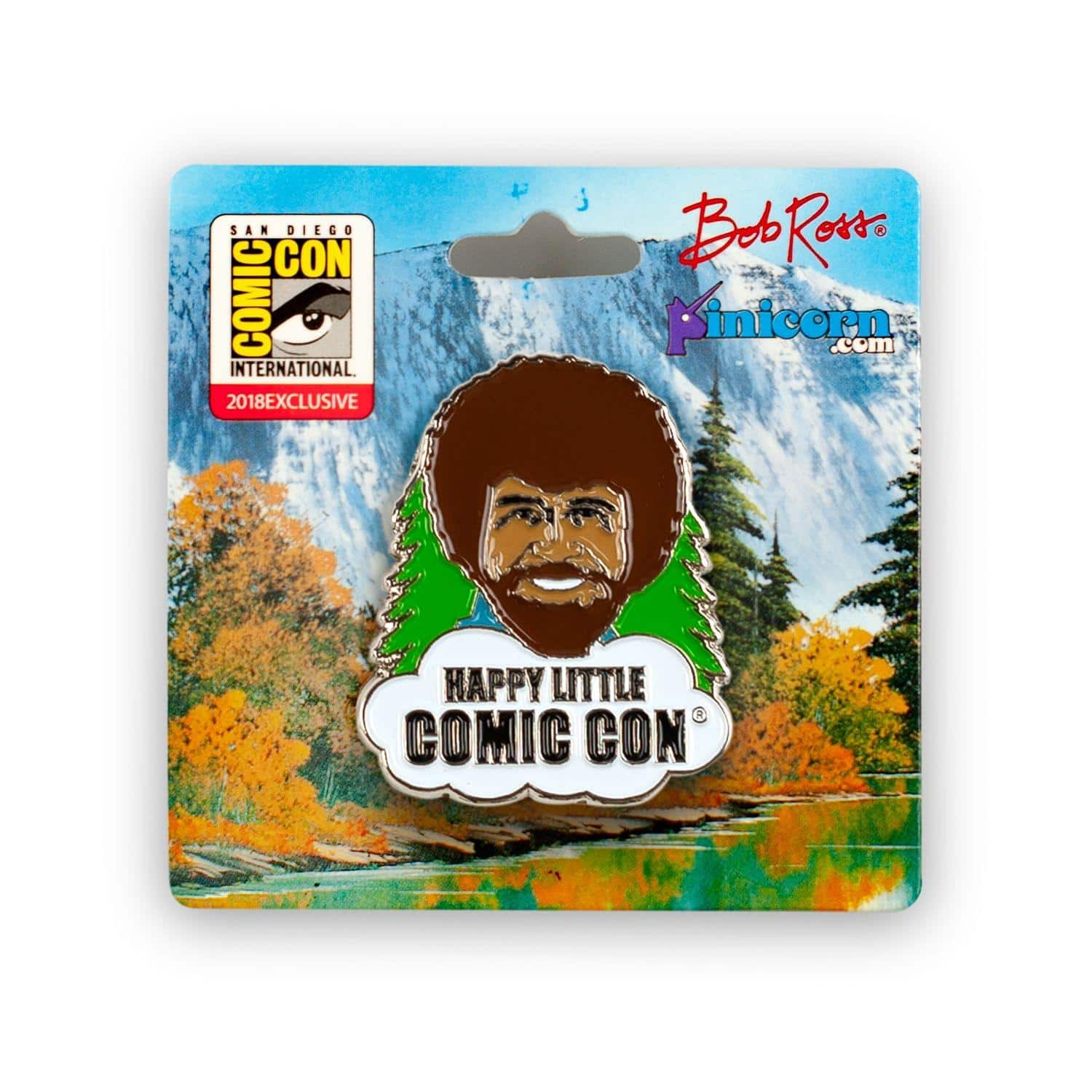 Surreal Entertainment - Bob Ross Collectibles Happy Little Comic Con Enamel Collector Pin - Purple