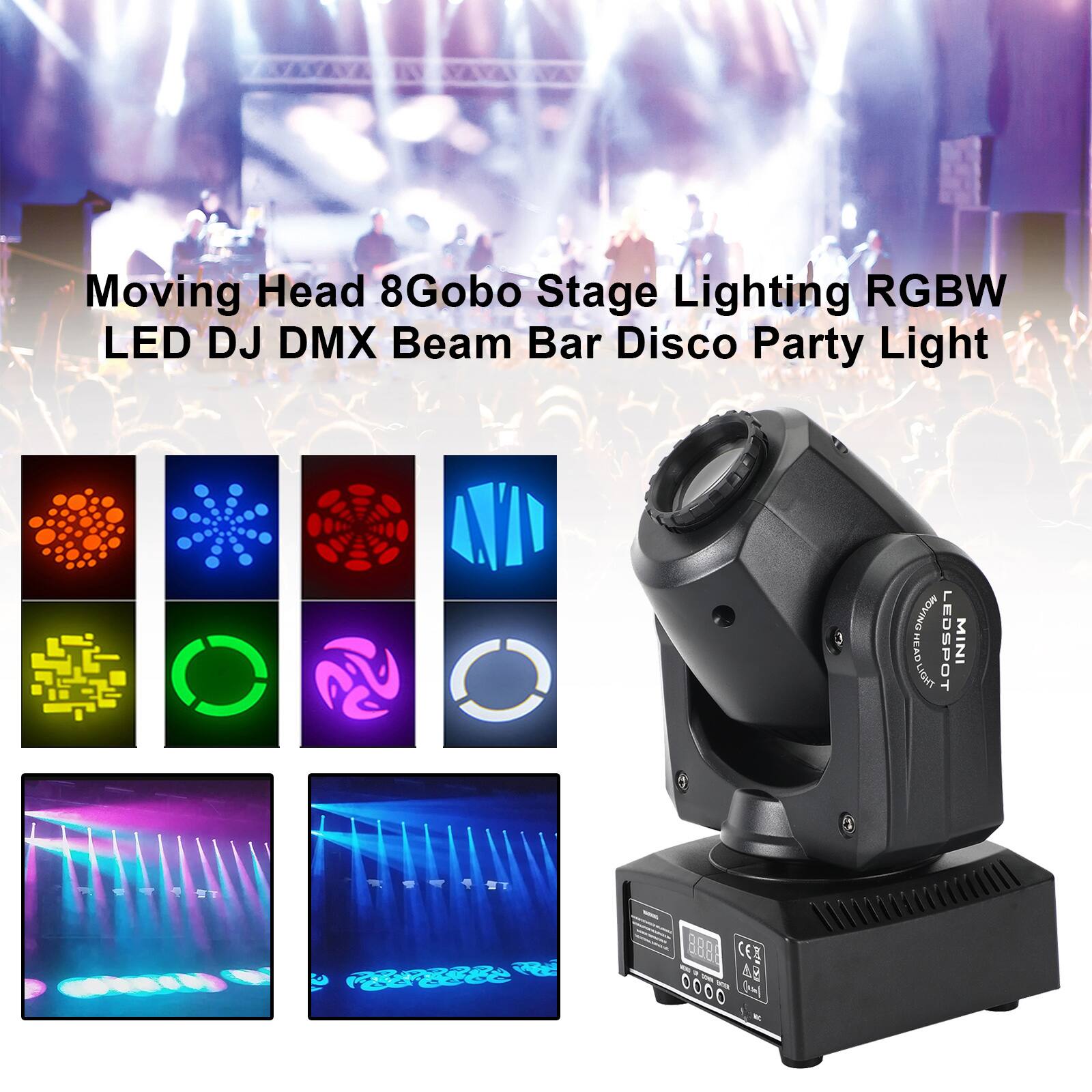 Moving Head 8Gobo Stage Lighting RGBW LED DJ DMX Beam Bar Disco Party Light

ONIACEE HEADLIGHT HEAD LEDSPOT MINI CR 8884 CE 4 0000