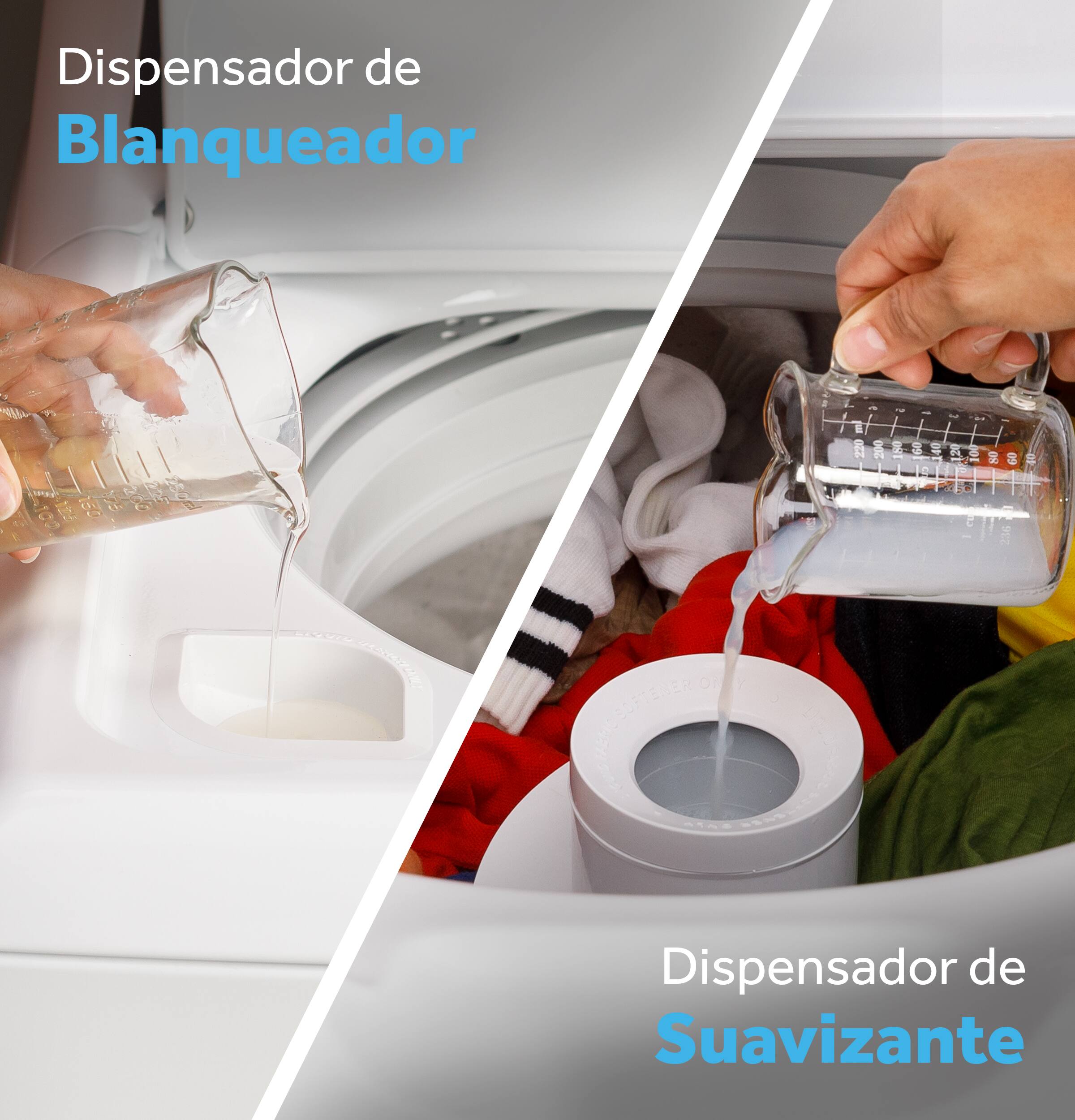 Dispensador de Blanqueador  
Dispensador de Suavizante