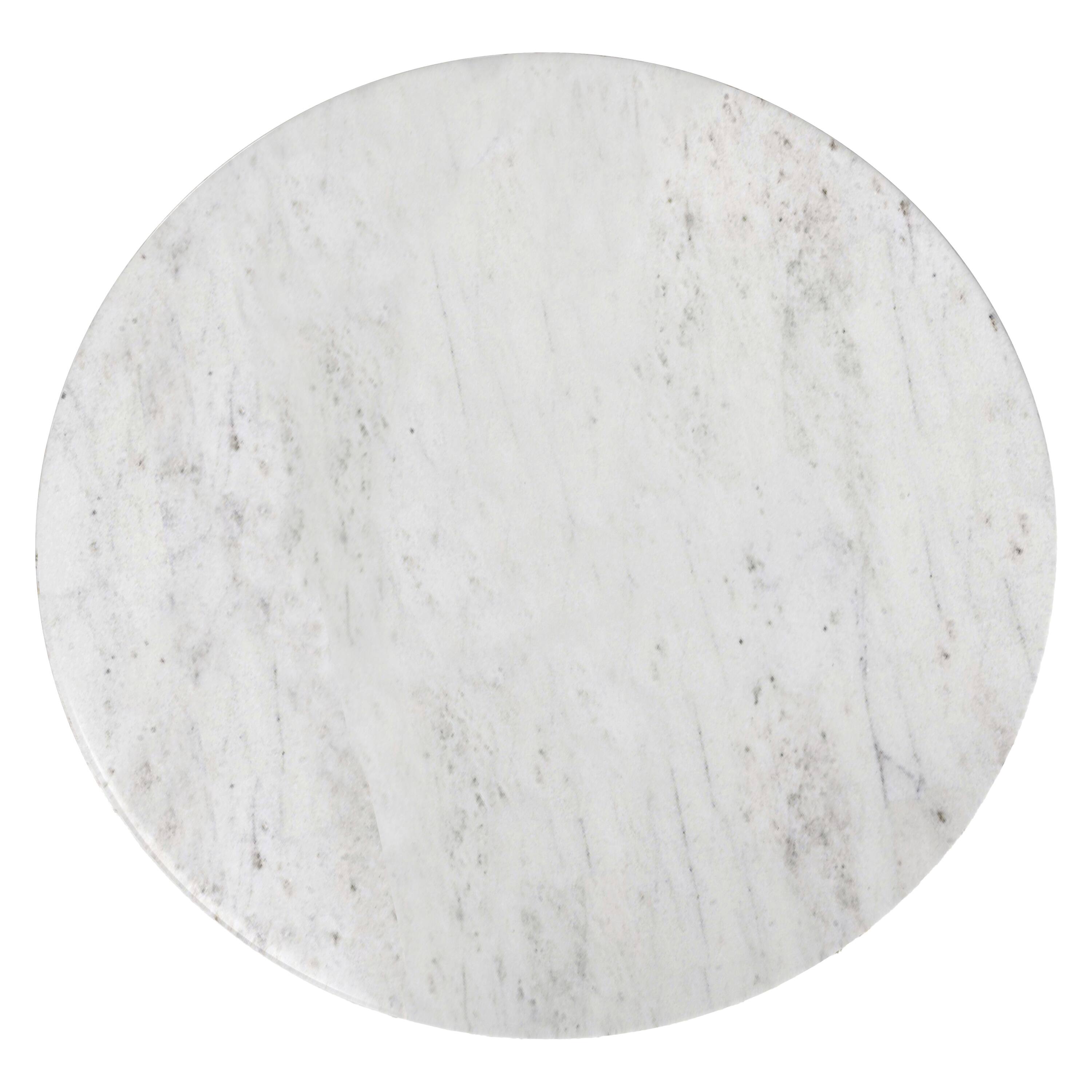 Alt View 1. Simpli Home - Myles 16 inch Wide Aluminum and Marble Side Table in Black - Black.