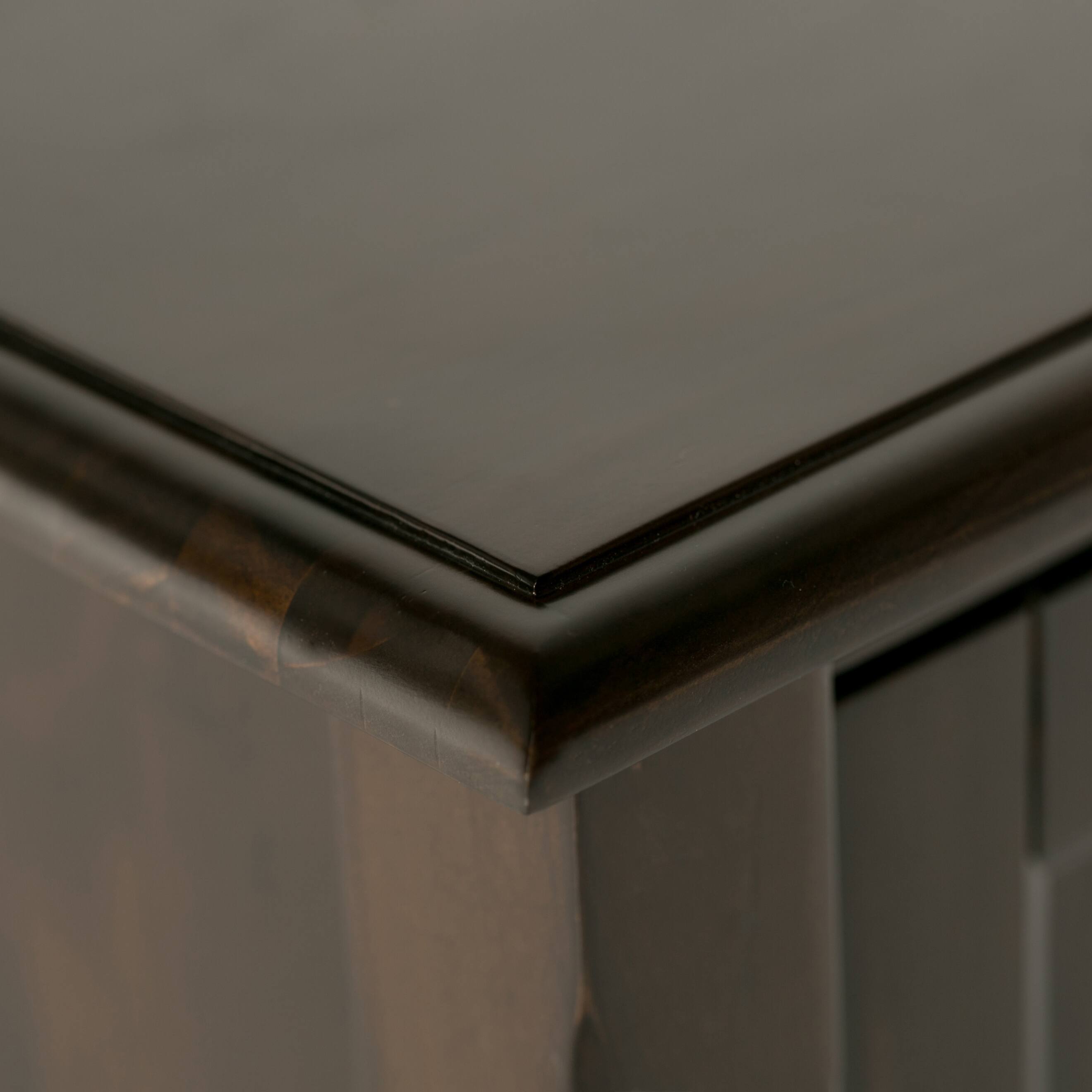 Alt View 16. Simpli Home - Burlington Low Storage Cabinet - Mahogany Brown.