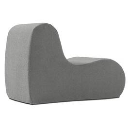Jaxx - Uptown Modern Armless Accent Chair, Boucle Dark Grey - Dark Gray