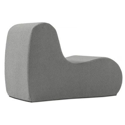 Front. Jaxx - Jaxx Uptown Modern Armless Accent Chair, Boucle Dark Grey - Dark Grey.