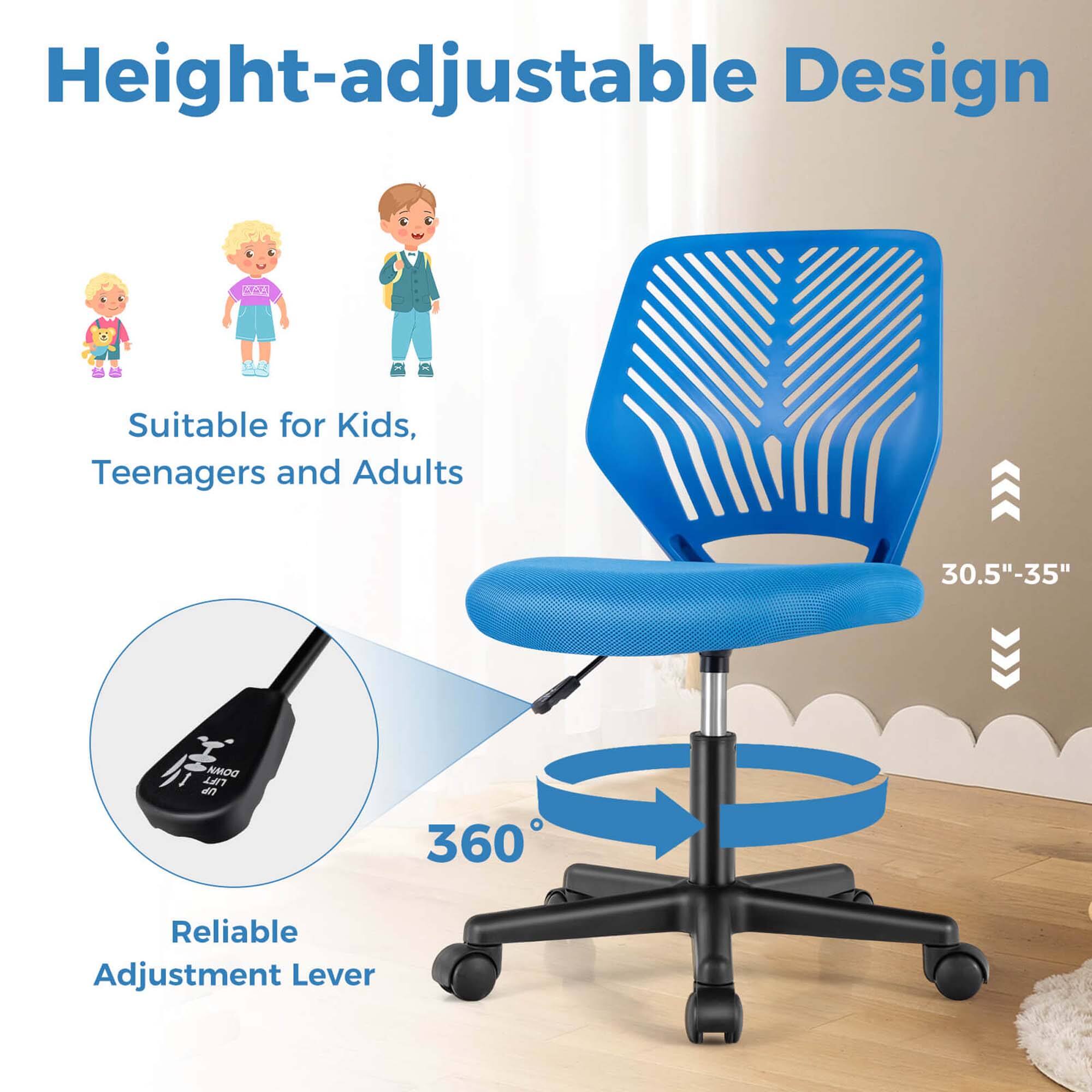 Height-adjustable Design, Suitable for Kids, Teenagers and Adults, 30.5"-35", 360°, Reliable Adjustment Lever