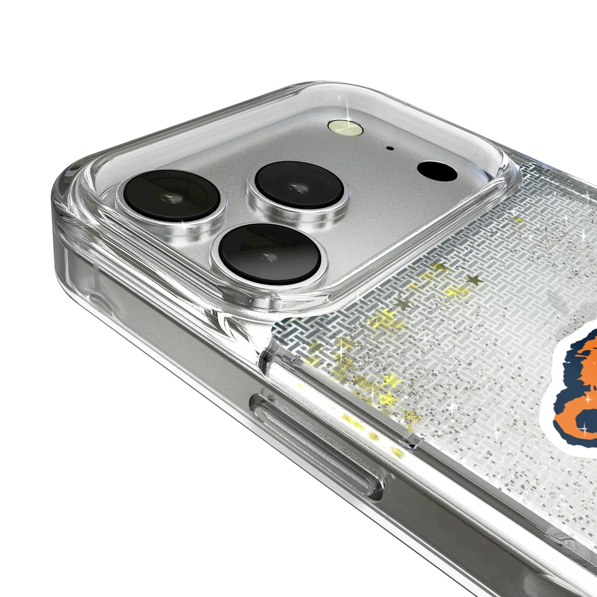 Alt View 2. Keyscaper - Chicago Bears Linen Logo iPhone Glitter Case - 14 - Multicolor.