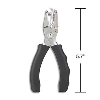 Alt View 3. Staples - Premium Handheld Hole Punch, 6 Sheet Capacity, Silver/Black (ST10577-CC).