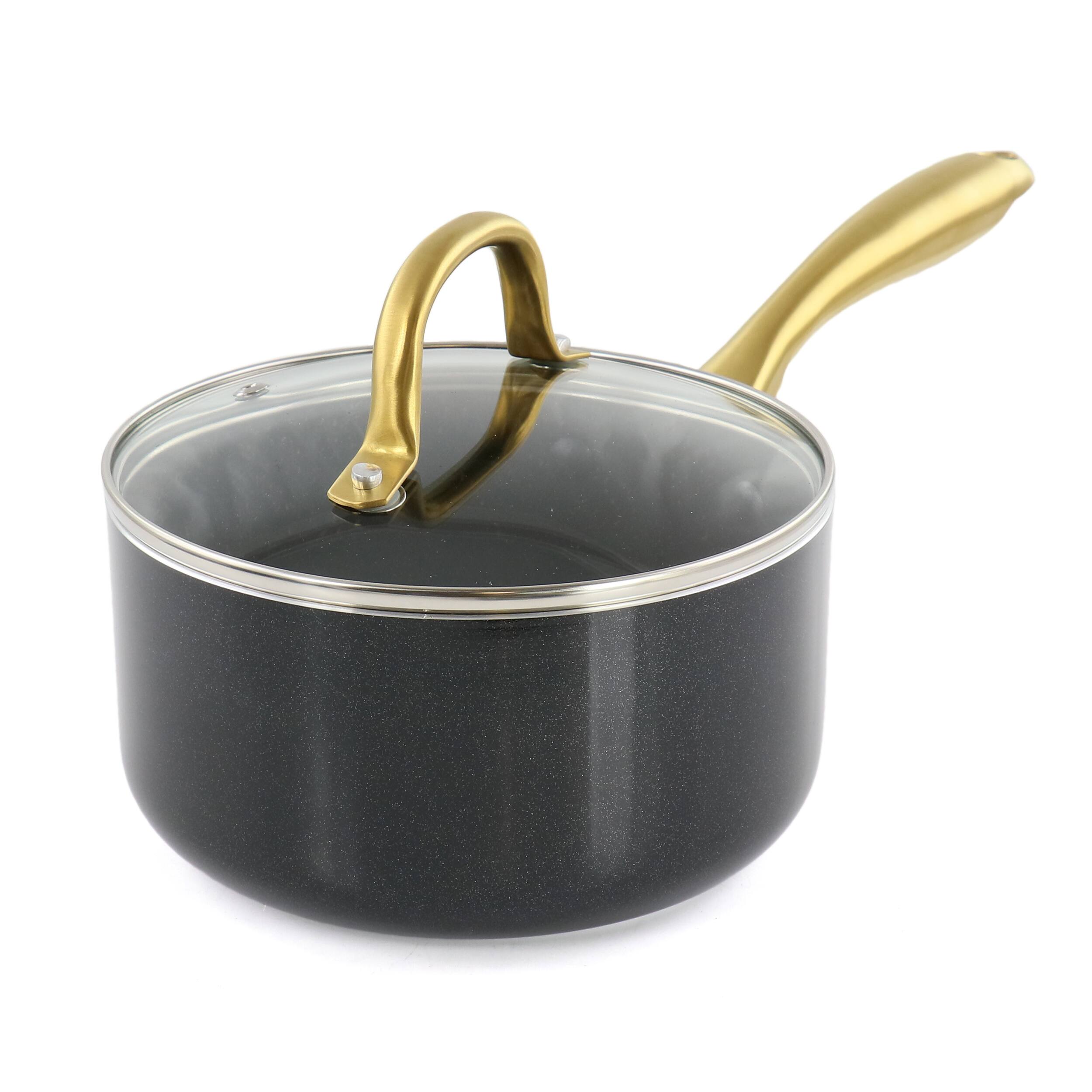 Alt View 2. Gibson - Gibson Home Ellsworth 12 Piece Aluminum Nonstick Cookware Set - Black.