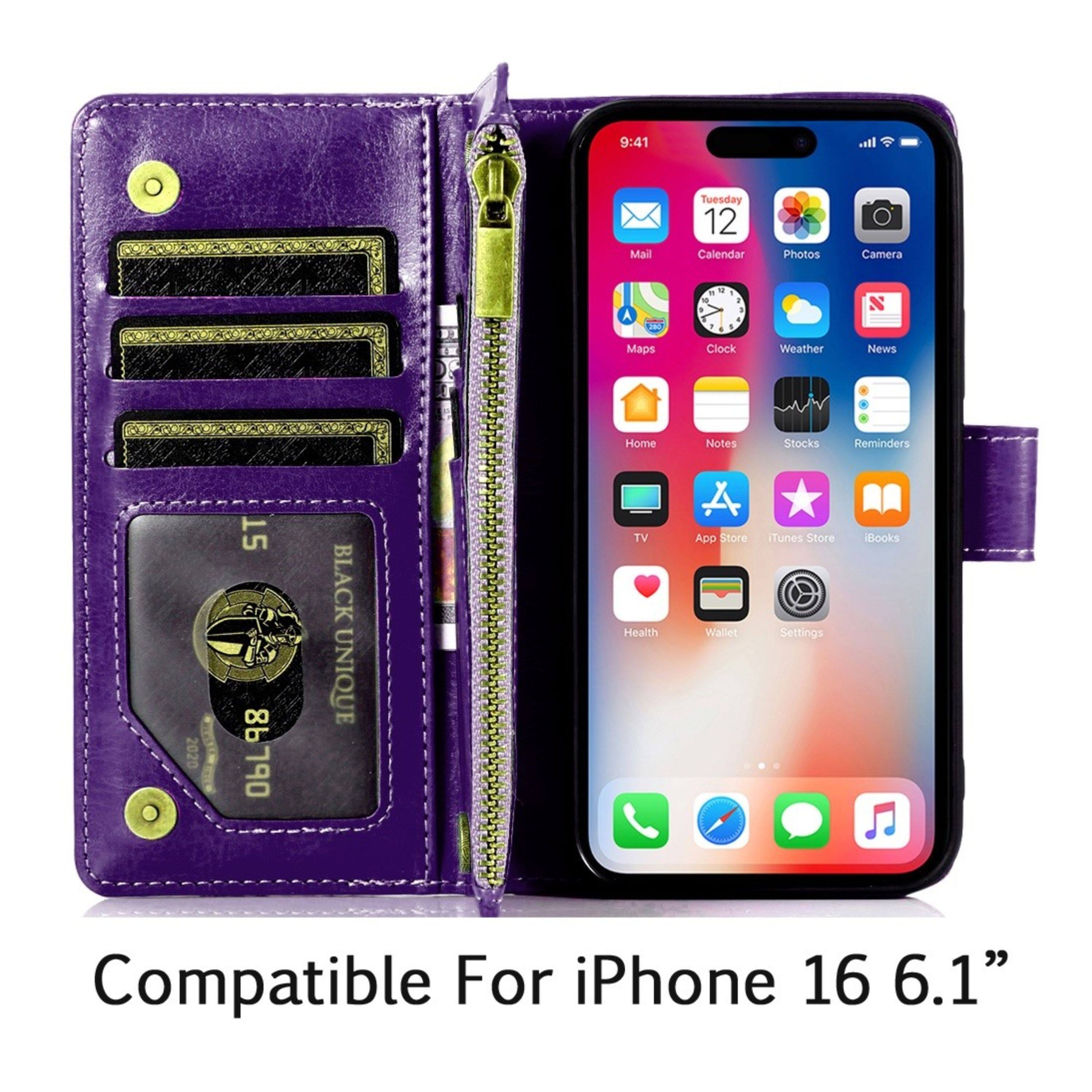 9:41  
Mail Tuesday 12 Calendar Photos Camera  
Maps Clock Weather News Home Notes Stocks Reminders  
TV App Store iTunes Store iBooks  
Health Wallet Settings  

BLACK UNIQUE  
Compatible For iPhone 16 6.1"