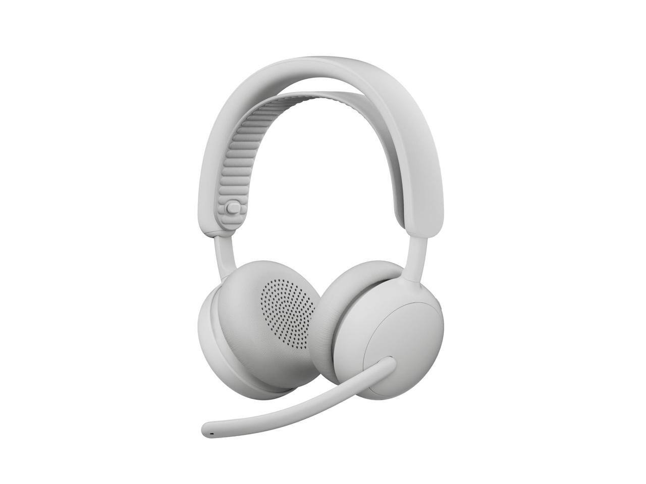 Alt View 7. Logitech - Logitech Zone Wired 2 Noise-Canceling Headset (UC) - Off-white - White.
