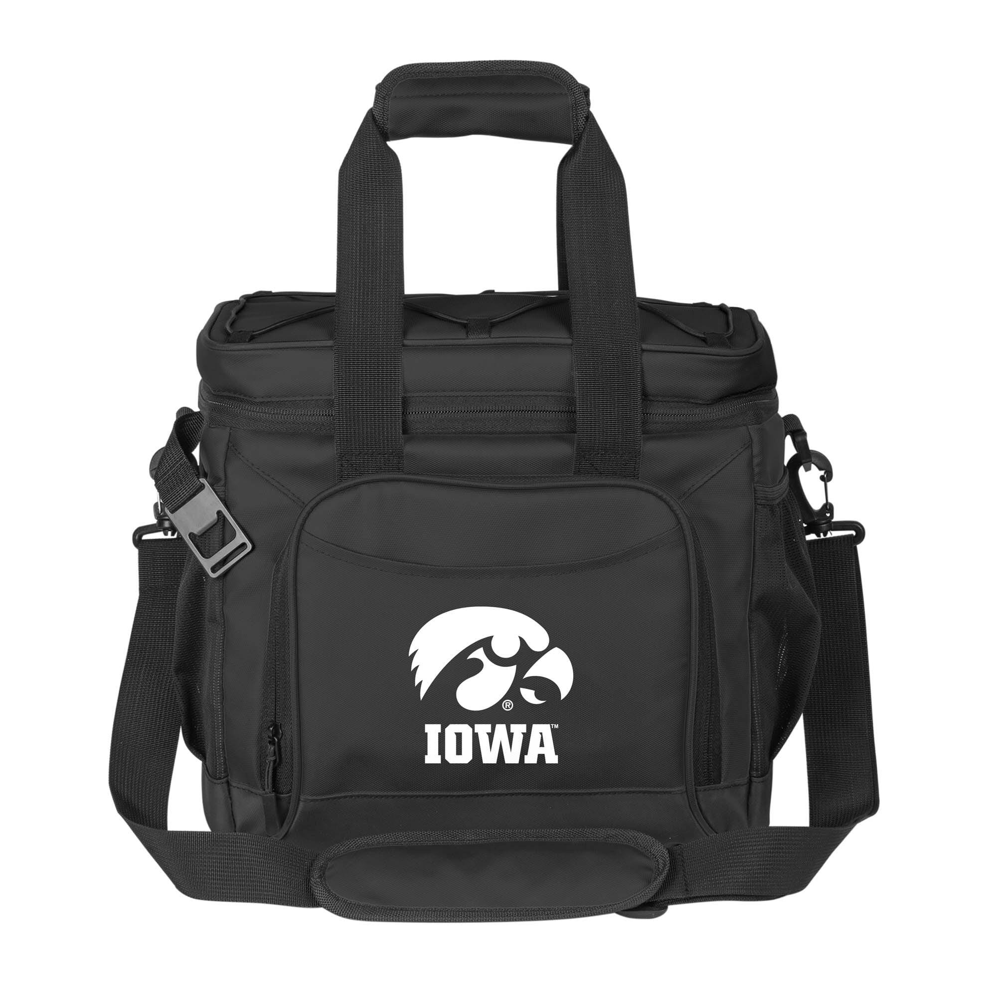 Front. Logo Brands - Iowa Hawkeyes 24-Can Flex Cooler - Black.