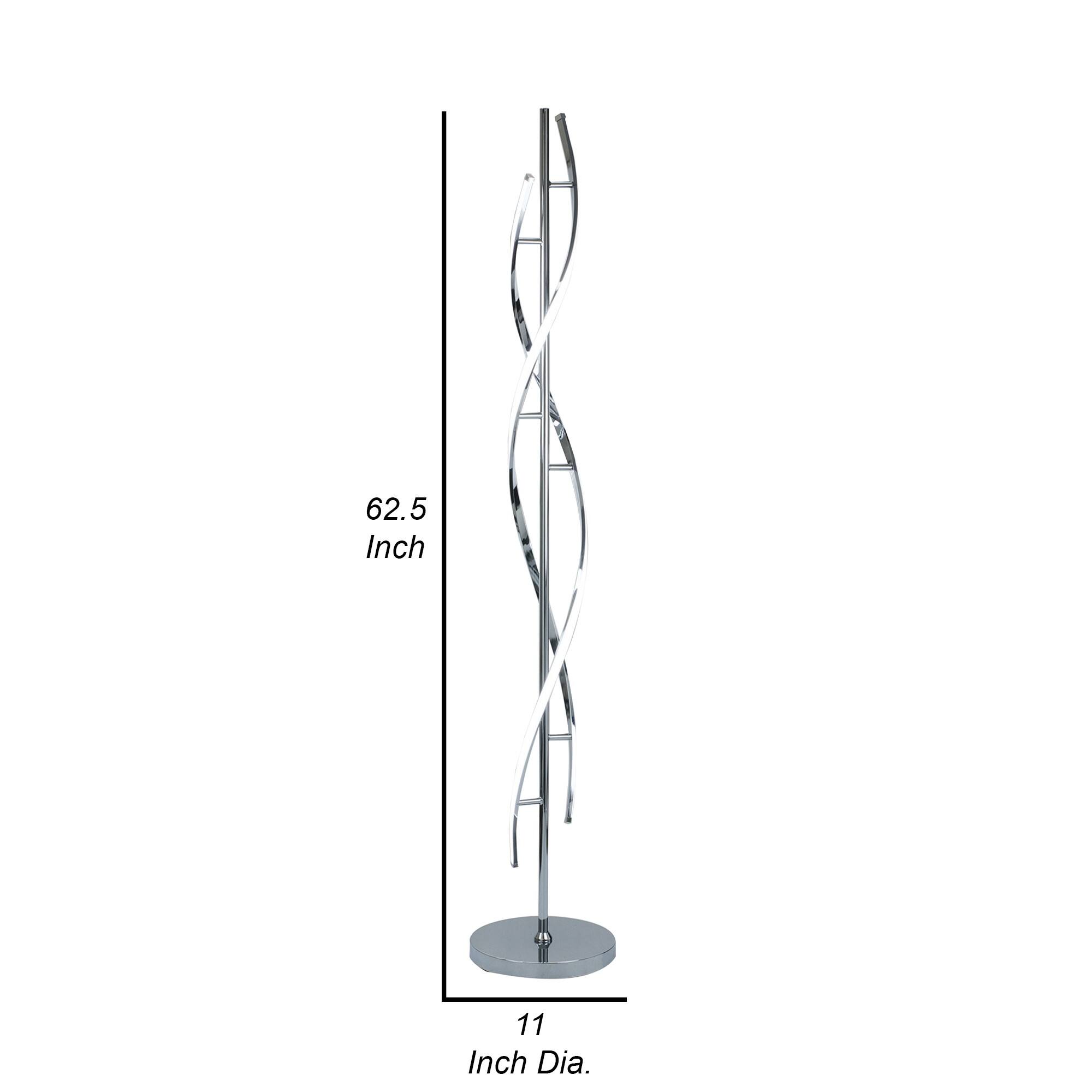 Manhattan Lane Jam 63 Inch Floor Lamp, LED, Metal Round Base, Accent ...