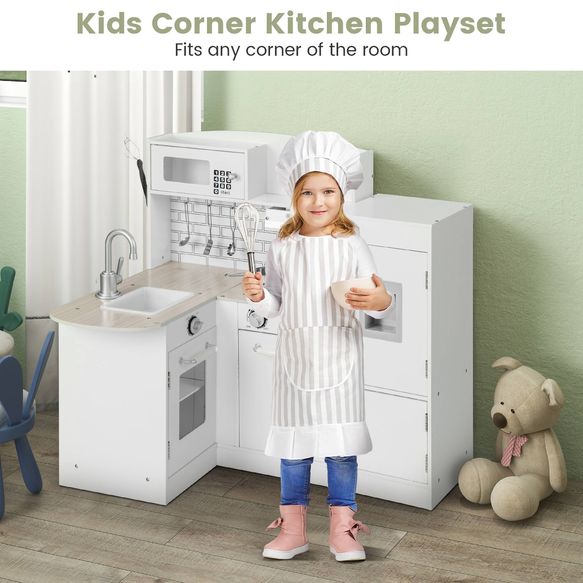 Kids Corner Kitchen Playset  
Fits any corner of the room